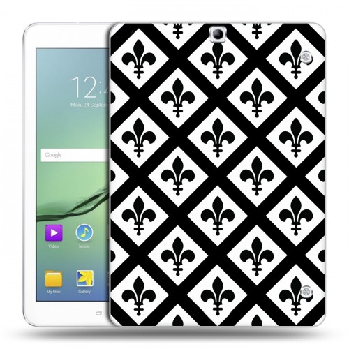 Дизайнерский силиконовый чехол для Samsung Galaxy Tab S2 9.7 Черно-белые фантазии