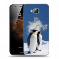 Дизайнерский силиконовый чехол для Huawei G8 Пингвины