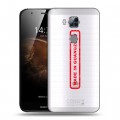 Полупрозрачный дизайнерский пластиковый чехол для Huawei G8 Прозрачные надписи 1
