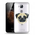 Полупрозрачный дизайнерский силиконовый чехол для Huawei G8 Прозрачные собаки