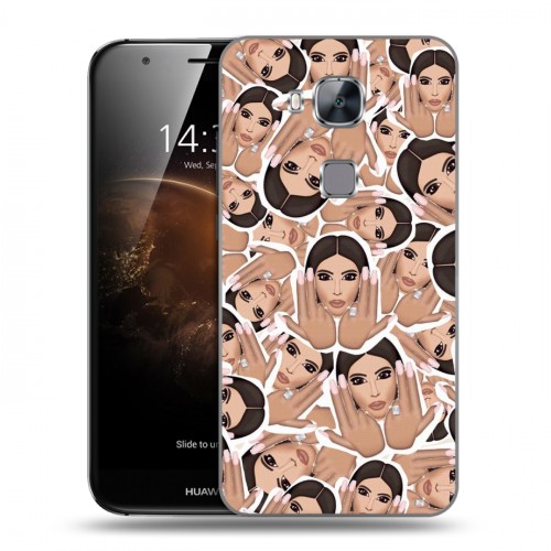 Дизайнерский пластиковый чехол для Huawei G8 Ким Кардашьян