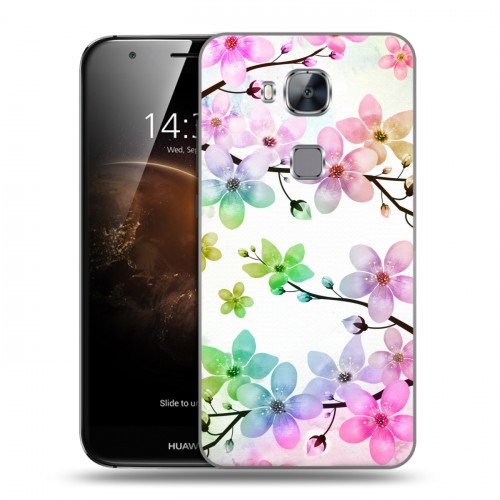 Дизайнерский силиконовый чехол для Huawei G8 Органические цветы
