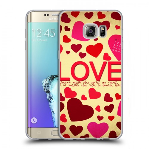Дизайнерский пластиковый чехол для Samsung Galaxy S6 Edge Plus День Святого Валентина