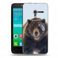 Дизайнерский пластиковый чехол для Alcatel One Touch Pop D3 Медведь