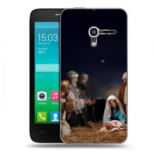 Дизайнерский пластиковый чехол для Alcatel One Touch Pop D3 Рождество Христово