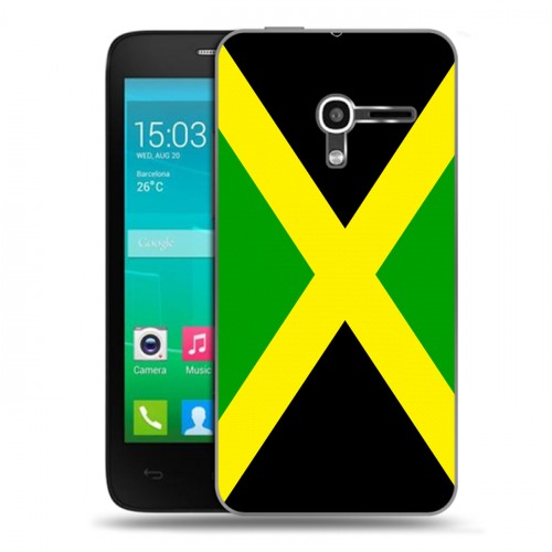 Дизайнерский пластиковый чехол для Alcatel One Touch Pop D3 Флаг Ямайки