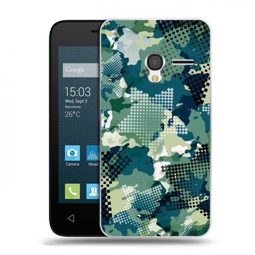 Полупрозрачный дизайнерский пластиковый чехол для Alcatel One Touch Pixi 3 (4.5) Абстракции