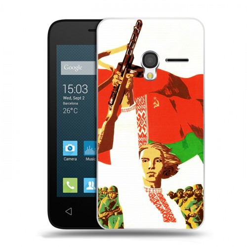 Дизайнерский пластиковый чехол для Alcatel One Touch Pixi 3 (4.5) Флаг Белоруссии