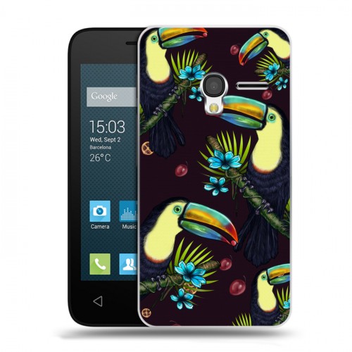 Дизайнерский пластиковый чехол для Alcatel One Touch Pixi 3 (4.5) Птицы и фрукты