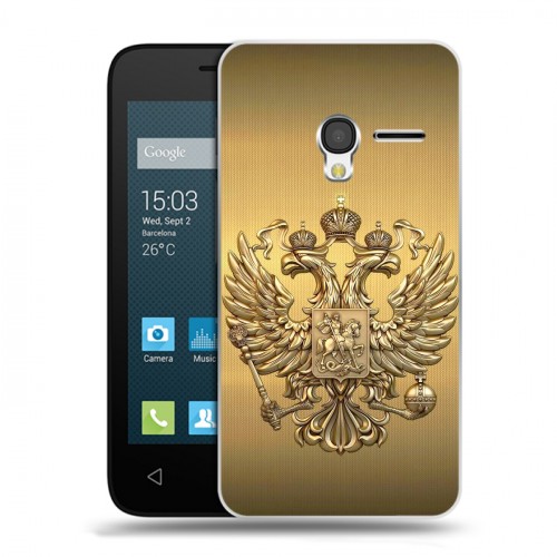 Дизайнерский пластиковый чехол для Alcatel One Touch Pixi 3 (4.5) Флаг и герб России