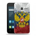 Дизайнерский пластиковый чехол для Alcatel One Touch Pixi 3 (4.5) Российский флаг и герб