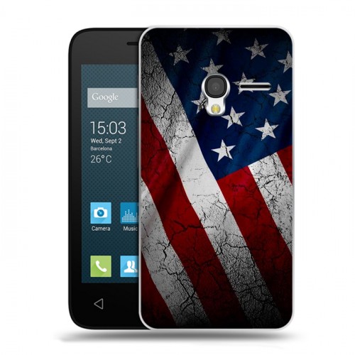 Дизайнерский пластиковый чехол для Alcatel One Touch Pixi 3 (4.5) Флаг США