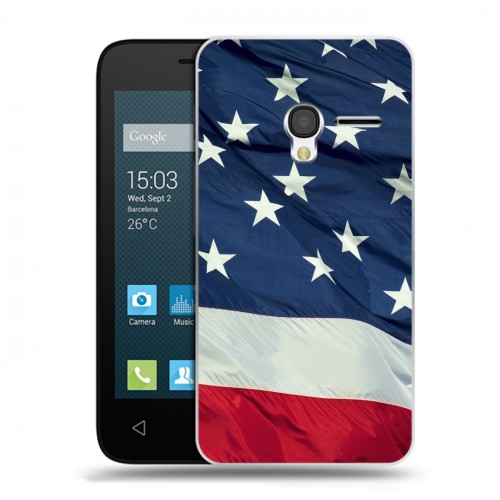 Дизайнерский пластиковый чехол для Alcatel One Touch Pixi 3 (4.5) Флаг США