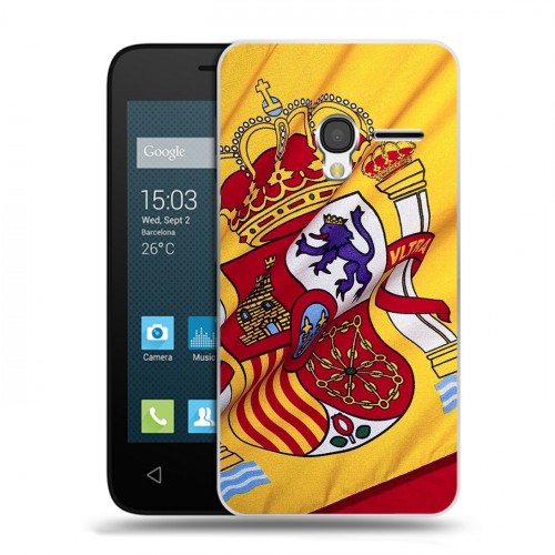 Дизайнерский пластиковый чехол для Alcatel One Touch Pixi 3 (4.5) Флаг Испании