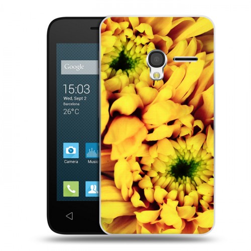 Дизайнерский пластиковый чехол для Alcatel One Touch Pixi 3 (4.0) Монохромные цветы