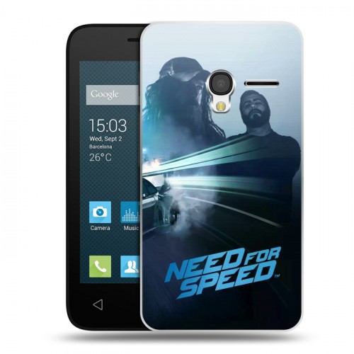 Дизайнерский пластиковый чехол для Alcatel One Touch Pixi 3 (4.0) Need For Speed