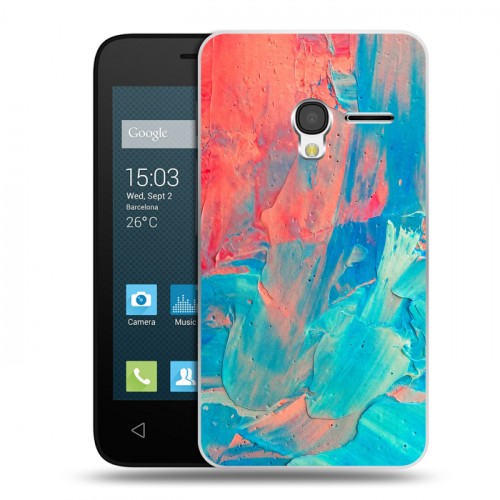 Дизайнерский пластиковый чехол для Alcatel One Touch Pixi 3 (4.0) Мазки краски