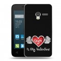 Дизайнерский пластиковый чехол для Alcatel One Touch Pixi 3 (4.0) День Святого Валентина