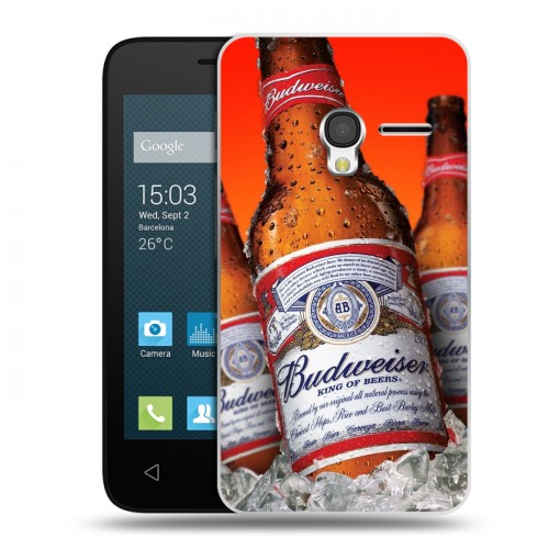 Дизайнерский пластиковый чехол для Alcatel One Touch Pixi 3 (4.0) Budweiser
