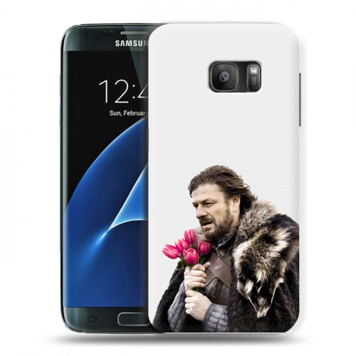 Дизайнерский силиконовый с усиленными углами чехол для Samsung Galaxy S7 8 марта