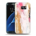 Дизайнерский силиконовый с усиленными углами чехол для Samsung Galaxy S7 Мазки краски