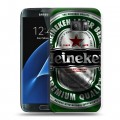 Дизайнерский силиконовый с усиленными углами чехол для Samsung Galaxy S7 Heineken