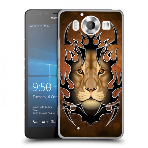 Дизайнерский пластиковый чехол для Microsoft Lumia 950 Племенные животные