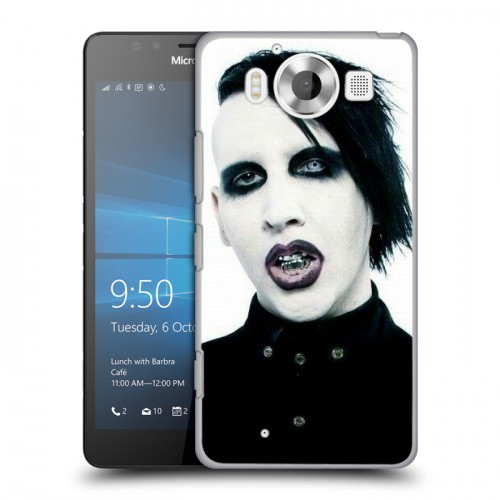 Дизайнерский пластиковый чехол для Microsoft Lumia 950  Мэрилин Мэнсон