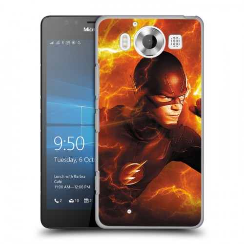 Дизайнерский пластиковый чехол для Microsoft Lumia 950 флэш