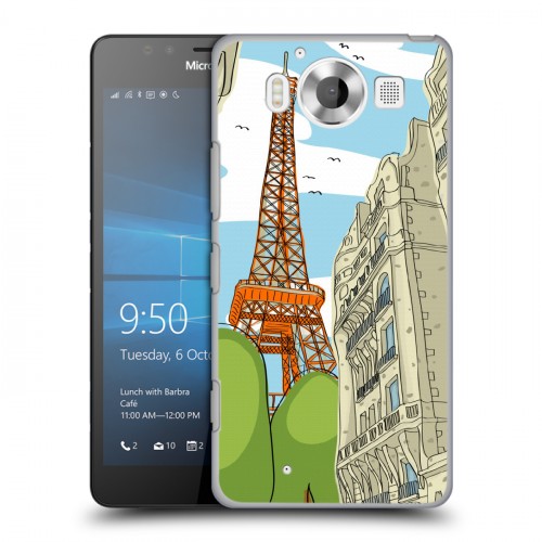 Дизайнерский пластиковый чехол для Microsoft Lumia 950 Столичные зарисовки