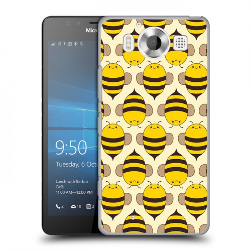 Дизайнерский пластиковый чехол для Microsoft Lumia 950 Пчелиные узоры