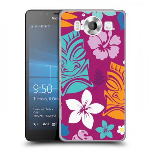 Дизайнерский пластиковый чехол для Microsoft Lumia 950 Гавайские Шаблоны