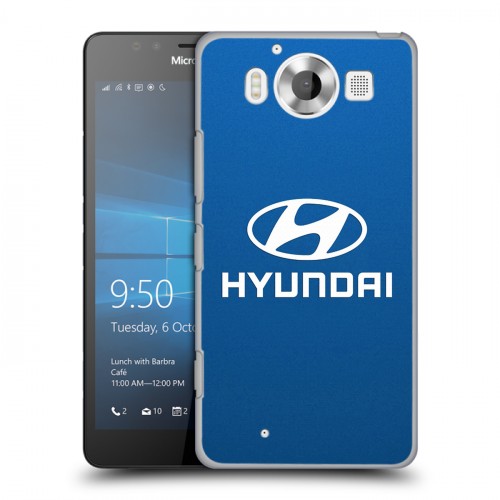 Дизайнерский пластиковый чехол для Microsoft Lumia 950 Hyundai