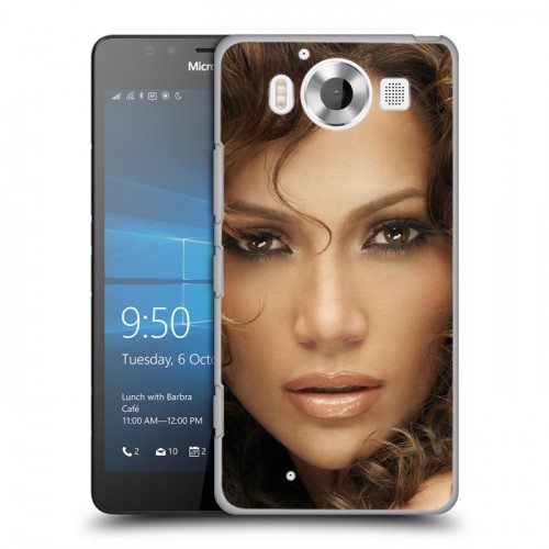 Дизайнерский пластиковый чехол для Microsoft Lumia 950 Дженнифер Лопес