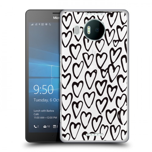 Полупрозрачный дизайнерский пластиковый чехол для Microsoft Lumia 950 XL Абстракции 2