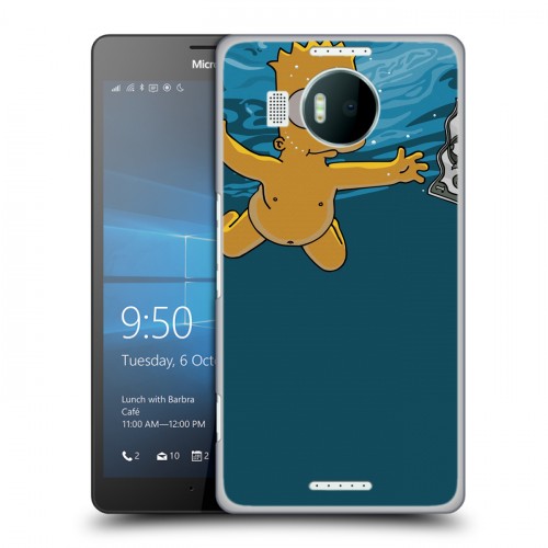Дизайнерский пластиковый чехол для Microsoft Lumia 950 XL Симпсоны