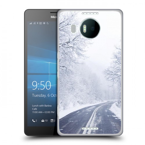 Дизайнерский пластиковый чехол для Microsoft Lumia 950 XL зима