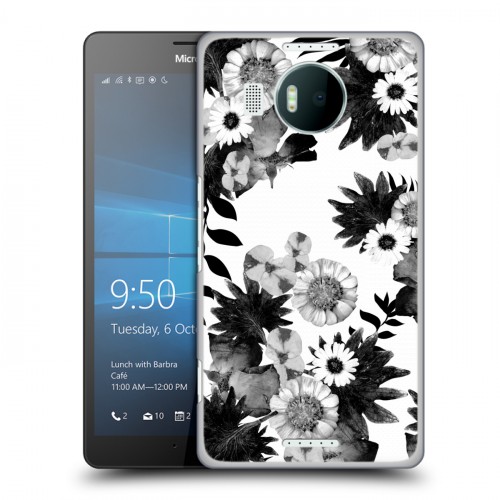 Дизайнерский пластиковый чехол для Microsoft Lumia 950 XL Черно-белые тенденции