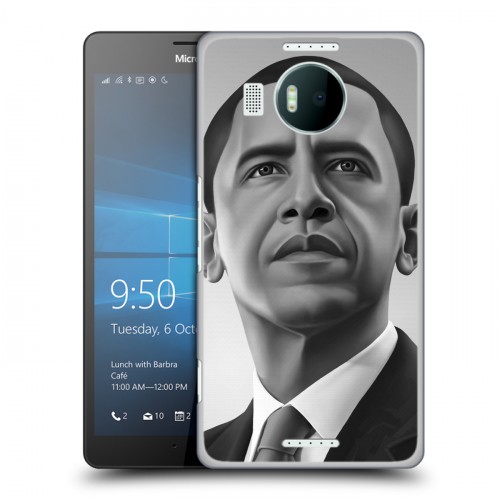 Дизайнерский пластиковый чехол для Microsoft Lumia 950 XL Барак Обама