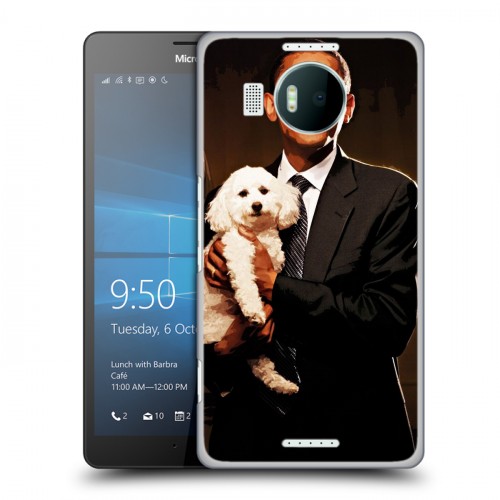 Дизайнерский пластиковый чехол для Microsoft Lumia 950 XL Барак Обама