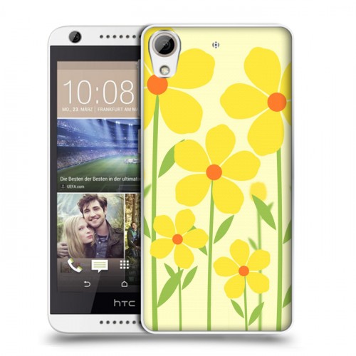 Дизайнерский силиконовый чехол для HTC Desire 626 Романтик цветы