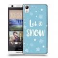 Дизайнерский силиконовый чехол для HTC Desire 626 снежинки
