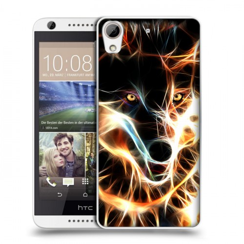 Дизайнерский силиконовый чехол для HTC Desire 626 Пламенные животные