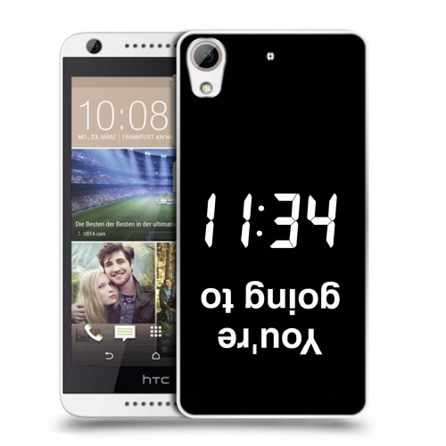 Дизайнерский силиконовый чехол для HTC Desire 626 Черно и кратко
