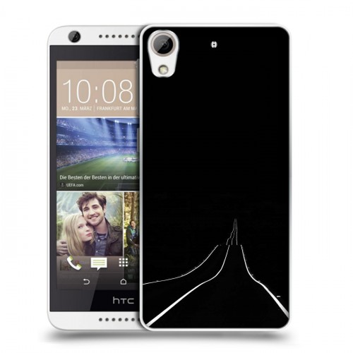 Дизайнерский силиконовый чехол для HTC Desire 626 Минимализм на черном