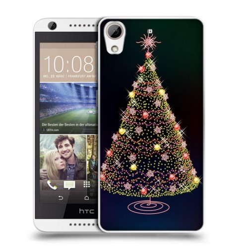 Дизайнерский силиконовый чехол для HTC Desire 626 Новогодняя елка