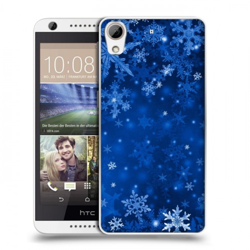 Дизайнерский силиконовый чехол для HTC Desire 626 Снежинки