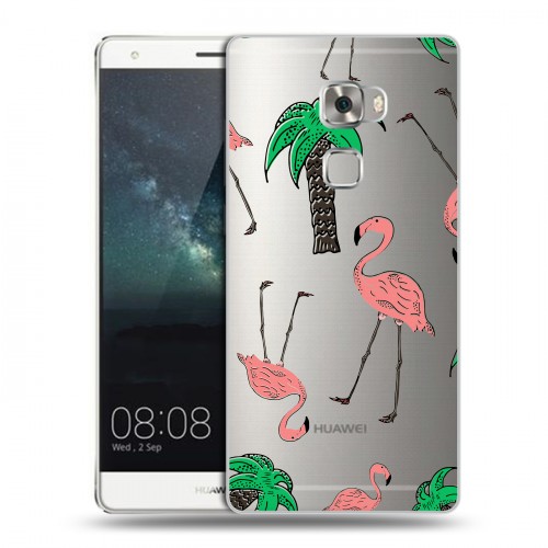 Полупрозрачный дизайнерский пластиковый чехол для Huawei Mate S Летние принты