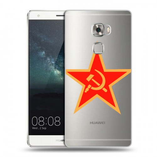 Полупрозрачный дизайнерский пластиковый чехол для Huawei Mate S Флаг СССР