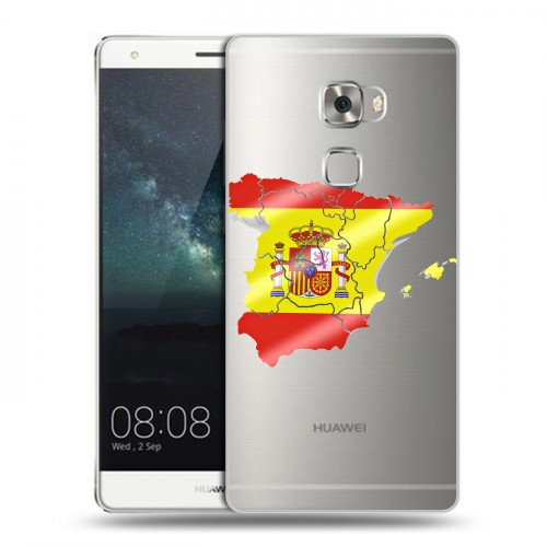 Полупрозрачный дизайнерский пластиковый чехол для Huawei Mate S флаг Испании